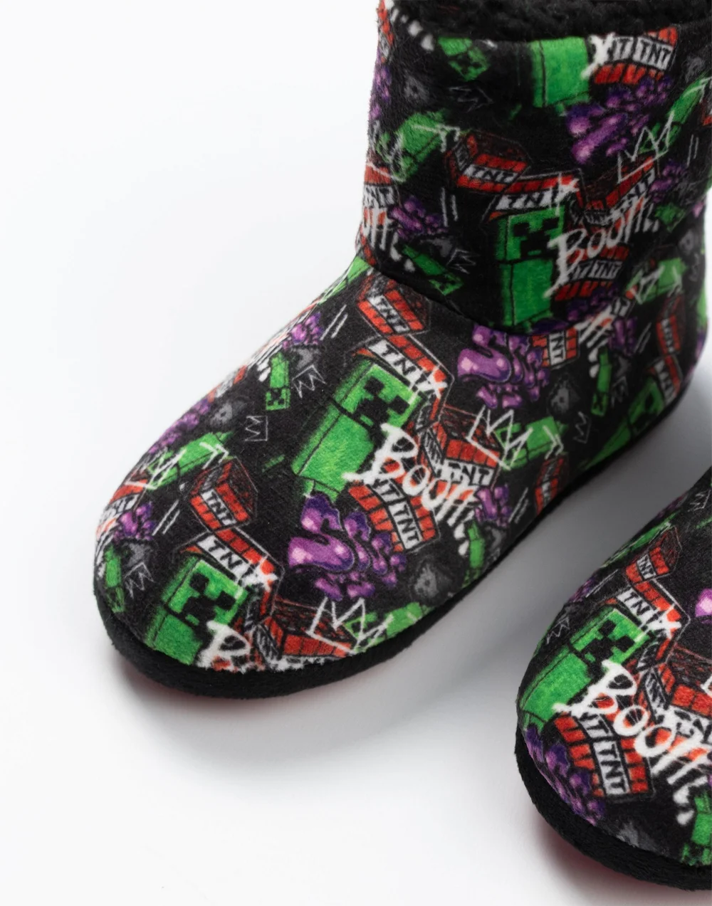 Minecraft Kids Multicolor Slipper Boots (Older 11-5 years) - 2 Infants Image 2