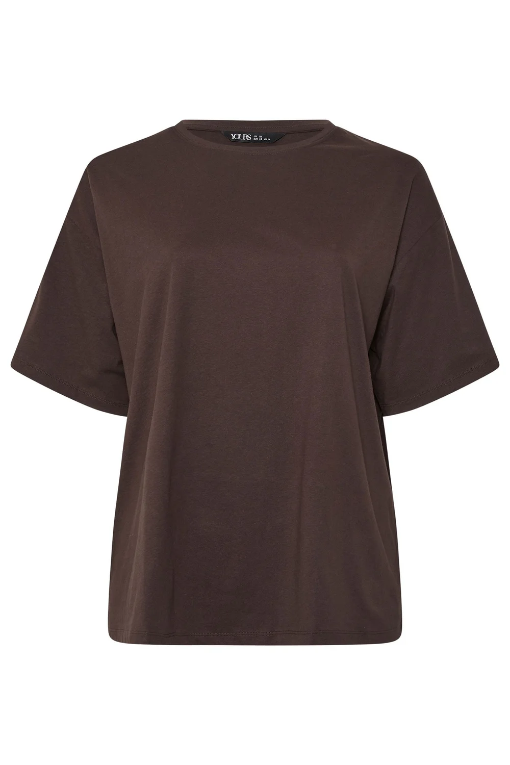 Yours Curve Chocolate Brown Relaxed Longline T-Shirt - 14 Image 5