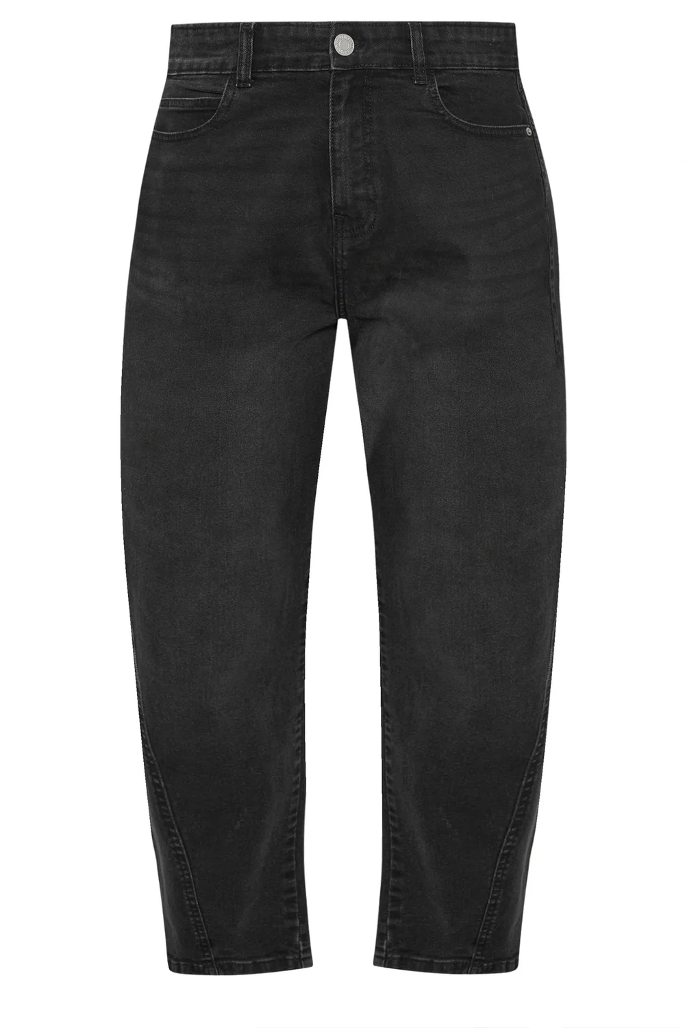Yours Curve Black Washed Carrot Leg Jeans - 14 Image 2
