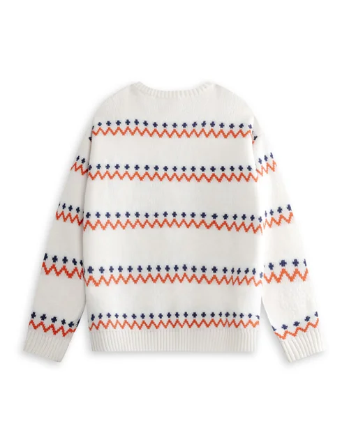 Bluey Cream With Multicolored Stripes Christmas Jumper - S Image 2