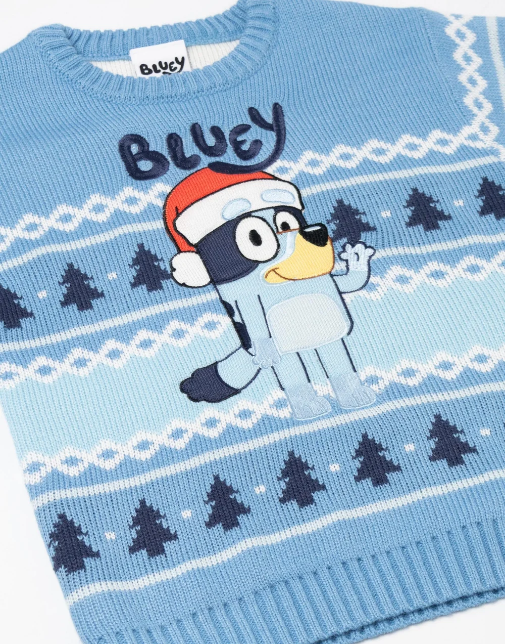 Vanilla Underground Bluey Kids Light Blue Christmas Jumper (2-7yrs) - 2-3 Yrs Image 3
