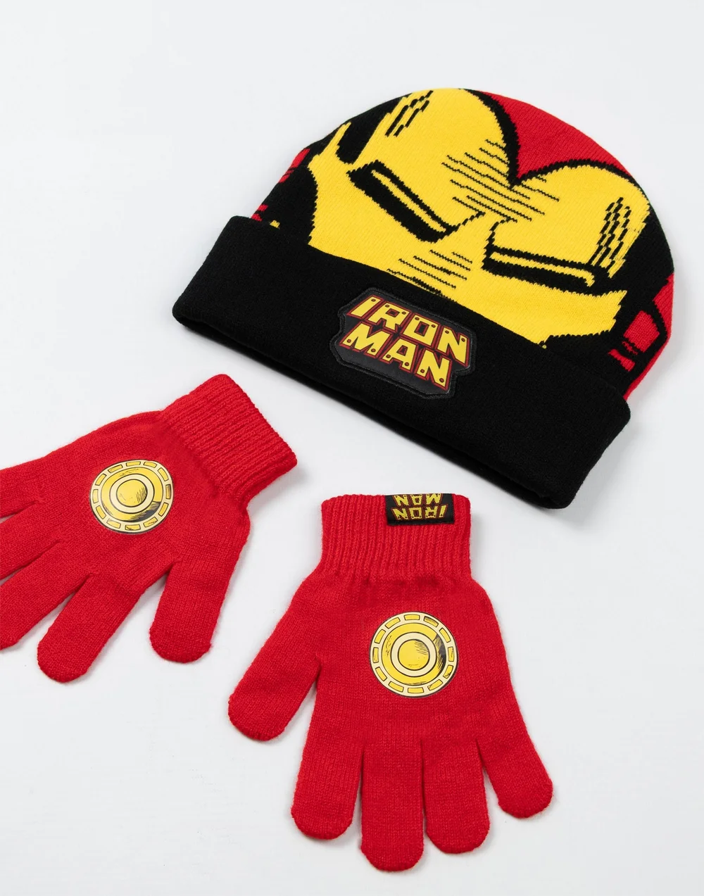 Marvel Iron Man Kids Red Beanie & Gloves - One Size Image 2