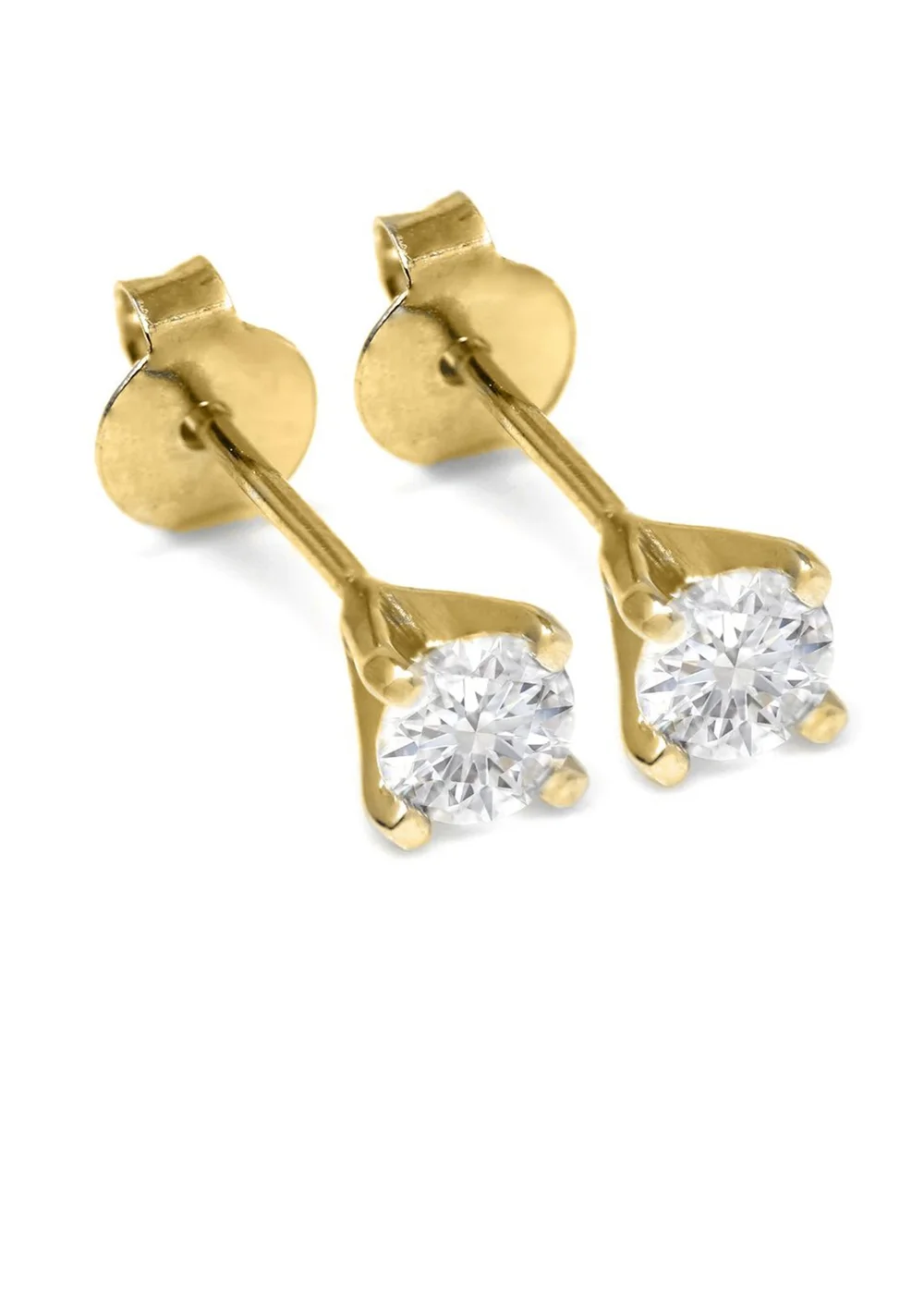 Say It With Gold Mini Classic Claw Set Earrings - 4mm Image 1
