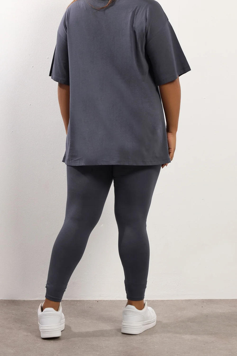 Yours Curve Grey Leggings - 20 Image 3