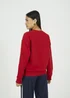 Brave Soul Red Crew Neck Embroidered Sweatshirt - Medium Image 2