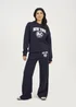 Brave Soul Navy Crew Neck Embroidered Sweatshirt - Extra Large Image 4