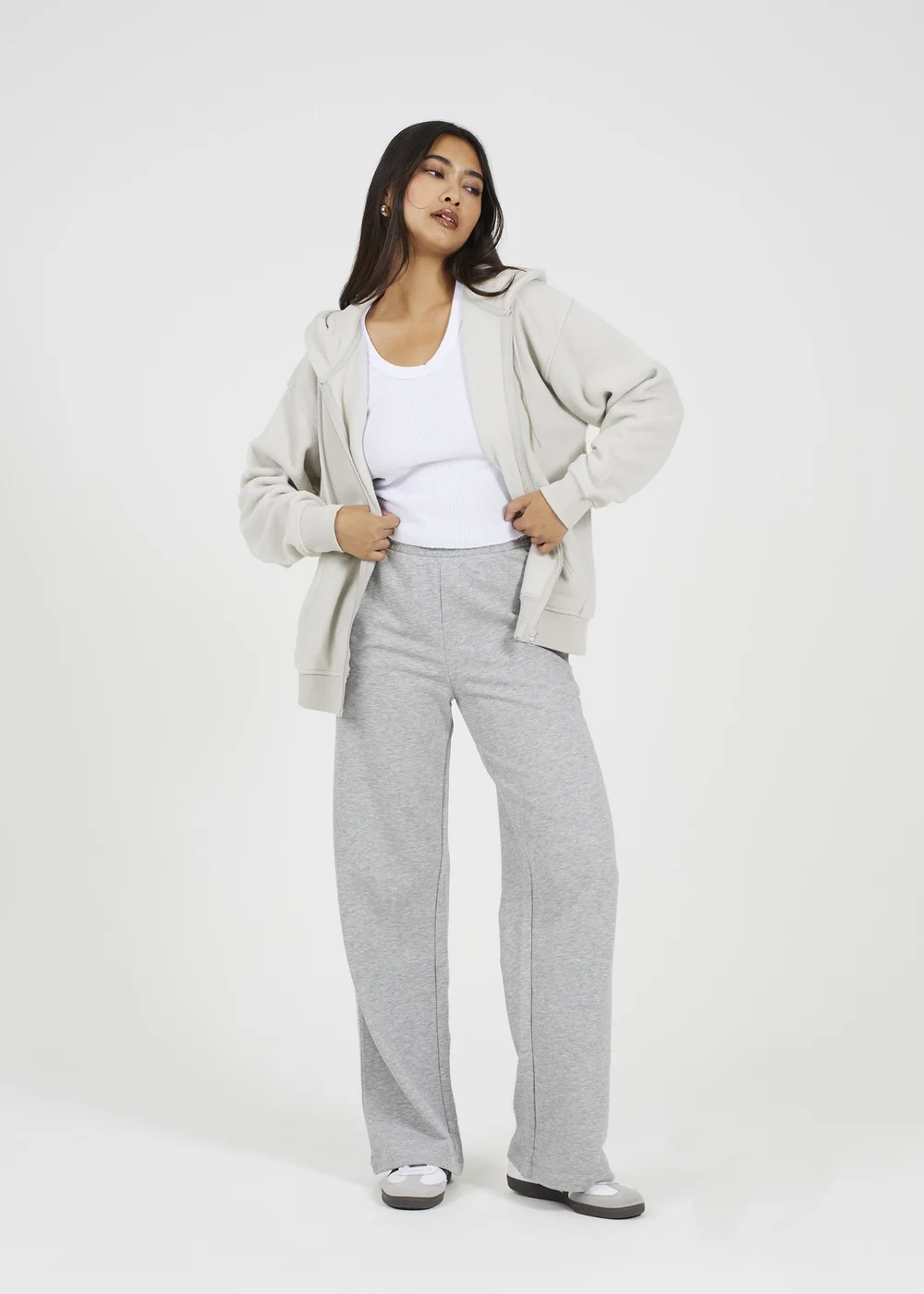 Brave Soul Grey Zip Through Polar Fleece Hoodie - S Image 4