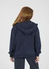 Brave Soul Navy Zip Through Polar Fleece Hoodie - XS Image 2