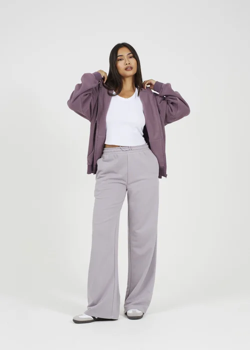 Brave Soul Mauve Zip Through Polar Fleece Hoodie - XS Image 4