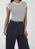 Brave Soul Navy Tailored Straight Leg Trousers - Extra small Image 3