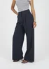 Brave Soul Navy Tailored Straight Leg Trousers - Extra small Image 1