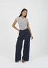 Brave Soul Navy Tailored Straight Leg Trousers - Extra small Image 4