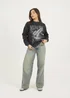 Brave Soul Black Acid Wash Graphic Print Sweatshirt - Small Image 4
