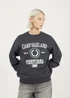 Brave Soul Dark Grey Crew Neck Graphic Print Sweatshirt - L Image 1