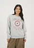Brave Soul Grey Crew Neck Graphic Print Sweatshirt - Extra Large Image 1