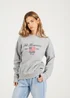 Brave Soul Grey Crew Neck Embroidered Sweatshirt - XL Image 1