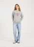 Brave Soul Grey Crew Neck Embroidered Sweatshirt - XL Image 4