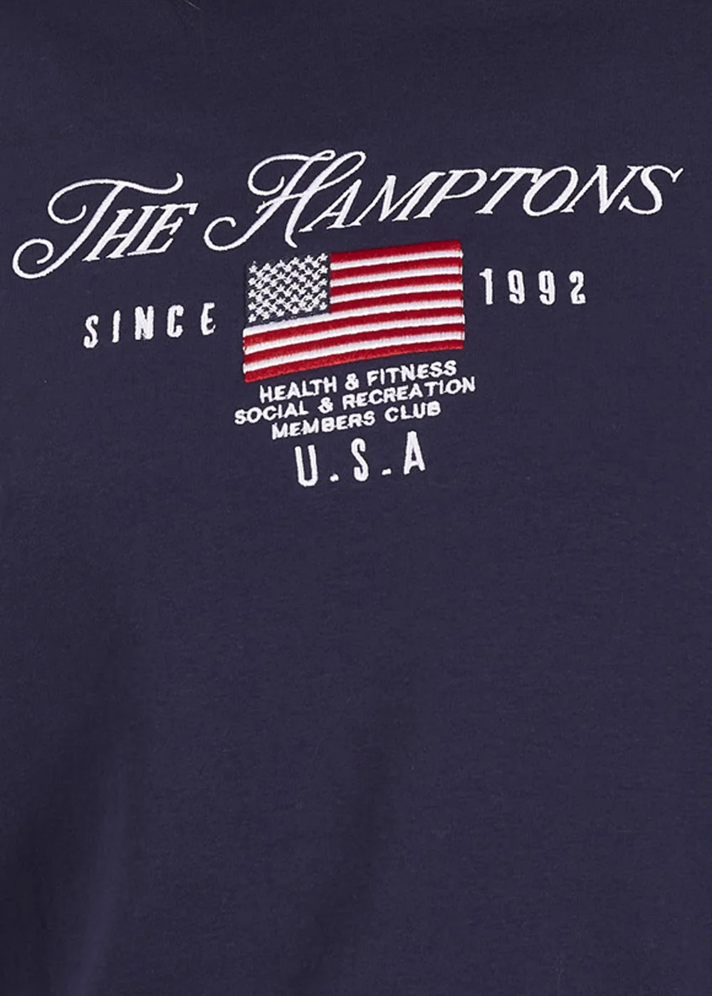 Brave Soul Navy Crew Neck Embroidered Sweatshirt - Medium Image 4