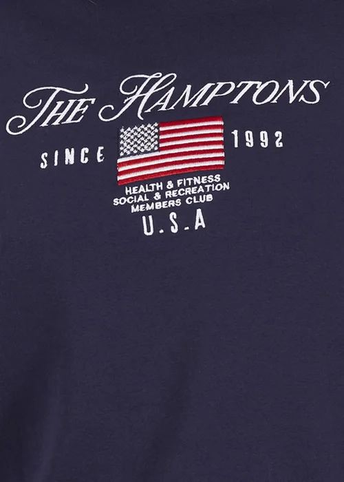 Brave Soul Navy Crew Neck Embroidered Sweatshirt - Medium Image 4