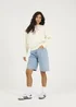 Brave Soul Cream Crew Neck Embroidered Sweatshirt - M Image 4
