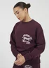 Brave Soul Burgundy Contrast Stripe Panel Crew Neck Sweatshirt - Extra small Image 3