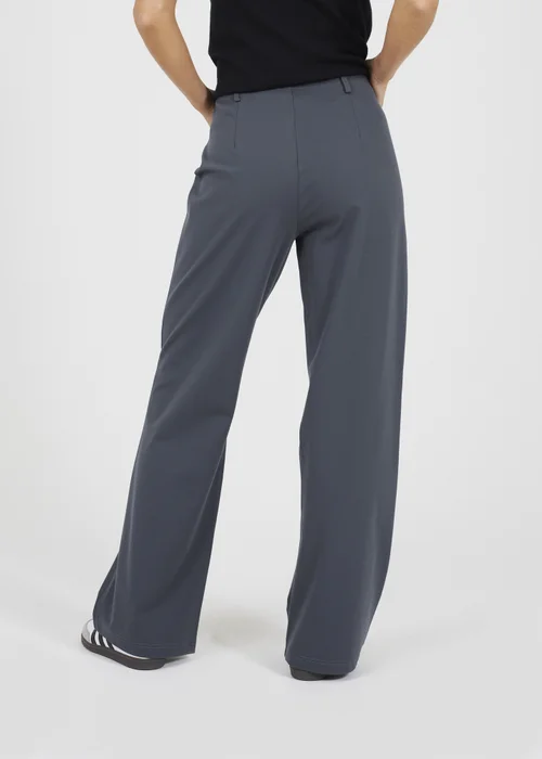 Brave Soul Charcoal Straight Leg Jersey Trousers - L Image 2