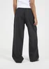 Brave Soul Black Stripe Straight Leg Suit Trousers - Medium Image 2