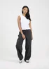 Brave Soul Black Stripe Straight Leg Suit Trousers - Medium Image 4