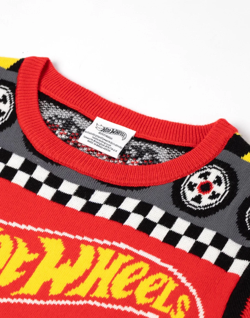 Vanilla Underground Hot Wheels Kids Red Christmas Jumper (3-12yrs) - 3-4 Yrs Image 5