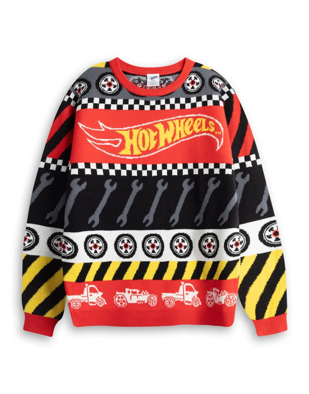 Vanilla Underground Hot Wheels Kids Red Christmas Jumper (3-12yrs) - 3-4 Yrs Image 1
