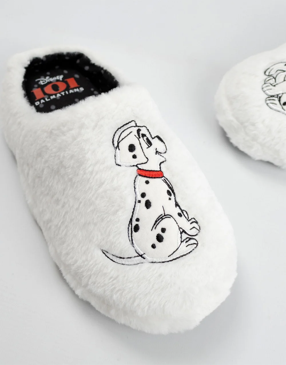 Vanilla Underground Disney 101 Dalmatians Adult White Mule Slippers - 7-8 Image 4
