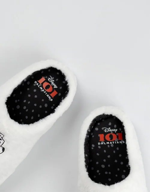 Vanilla Underground Disney 101 Dalmatians Adult White Mule Slippers - 7-8 Image 5