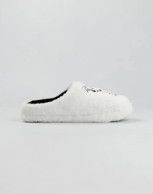 Vanilla Underground Disney 101 Dalmatians Adult White Mule Slippers - 7-8 Image 3