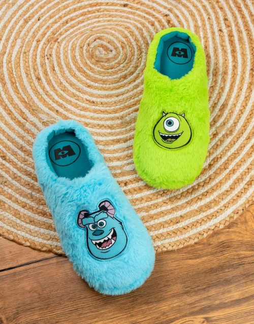 Vanilla Underground Disney Monsters Inc Adult Blue Mule Slippers - 7-8 Image 2