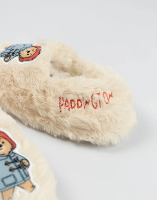Vanilla Underground Paddington Bear Kids Cream Loafer Slippers (Younger 6-Older 5) - 7 Infants Image 3