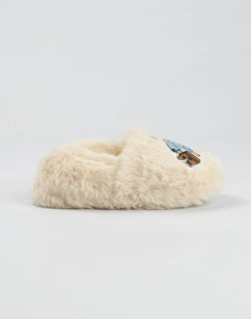 Vanilla Underground Paddington Bear Kids Cream Loafer Slippers (Younger 6-Older 5) - 7 Infants Image 4
