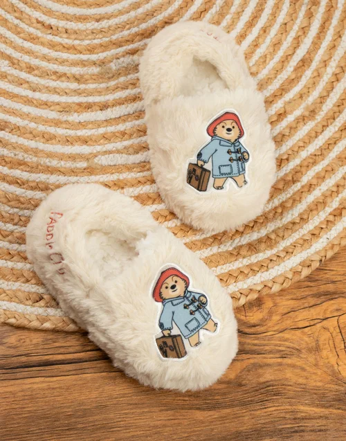 Vanilla Underground Paddington Bear Kids Cream Loafer Slippers (Younger 6-Older 5) - 7 Infants Image 2
