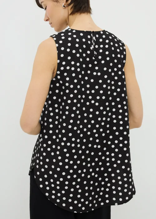 Black Polka Dot Vest Top - 8 Image 3