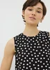 Black Polka Dot Vest Top - 8 Image 2