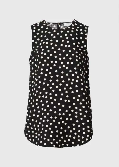 Black Polka Dot Vest Top - 8 Image 4