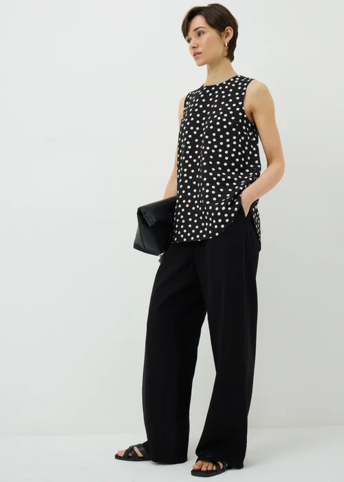Black Polka Dot Vest Top - 8 Image 1