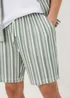 Iceberg Green Stripe Co Ord Shorts - S Image 3