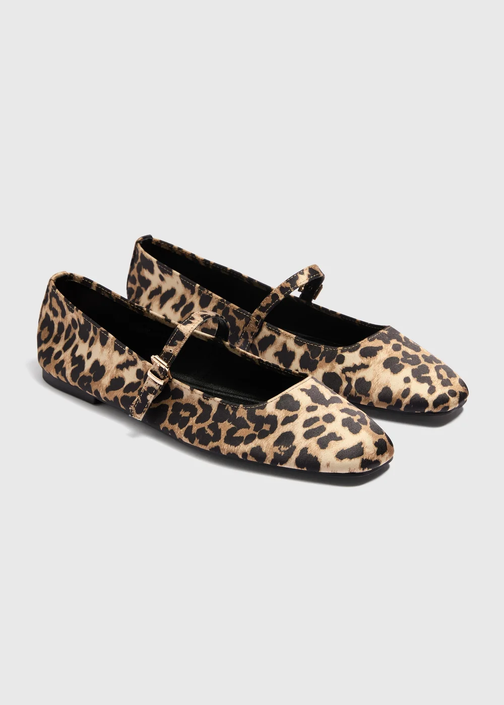 Beige Leopard Mary Jane Ballet Flats - 3 Image 1