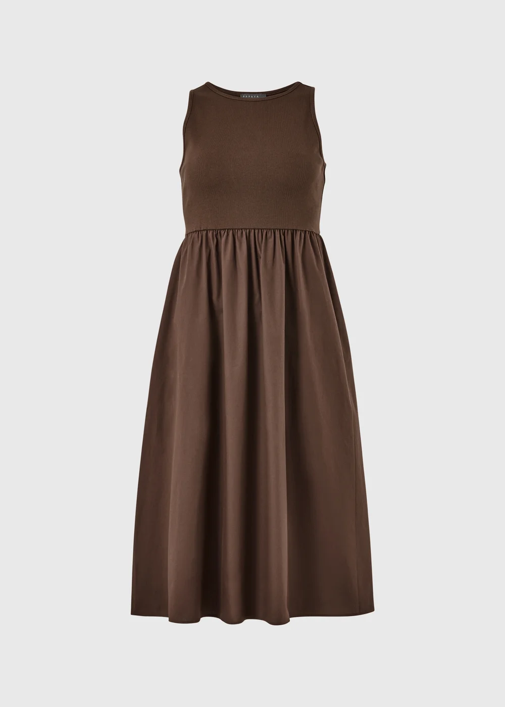 Papaya Petite Chocolate Brown 2 in 1 Midi Dress - 16 | Matalan Papaya Petite Chocolate Brown 2 in 1 Midi Dress - 16 | Matalan