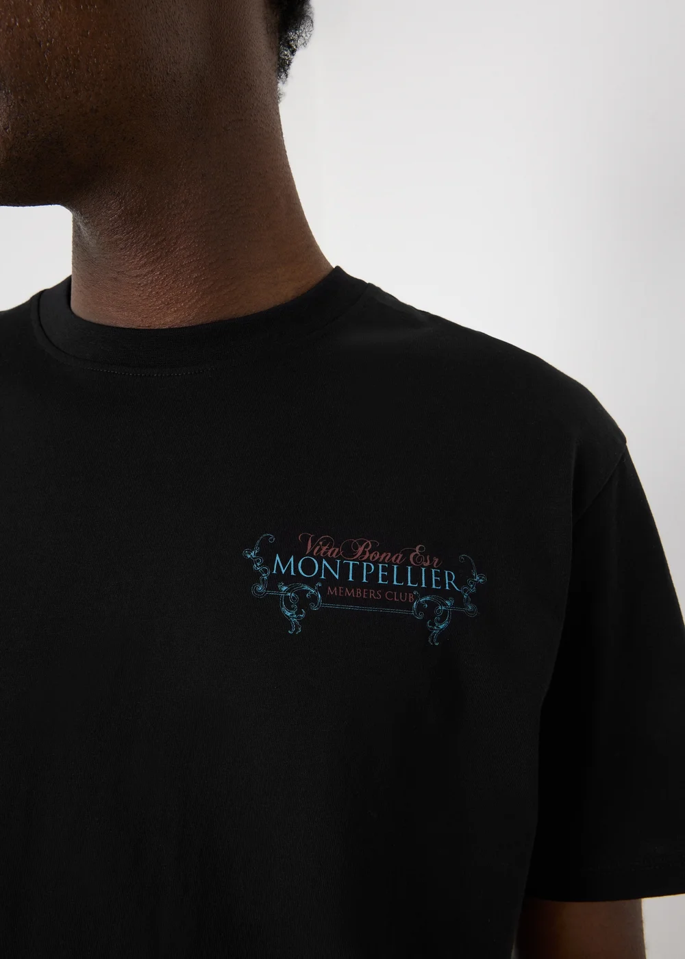 Black Montpellier Graphic T-Shirt - XS Image 3