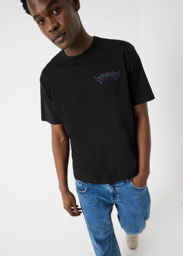 Black Montpellier Graphic T-Shirt