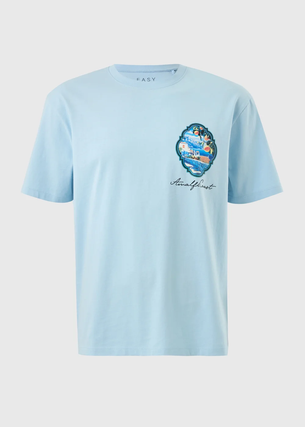 Light Blue Amalfi Coast Back Graphic T-Shirt - XS Image 4