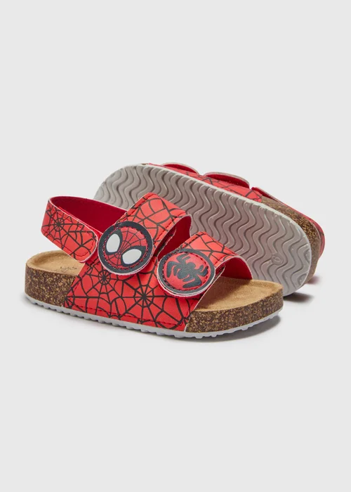 Marvel Spider-Man Boys Red Footbed Sandals (Younger 4-12) - Size 4 Infants Image 2