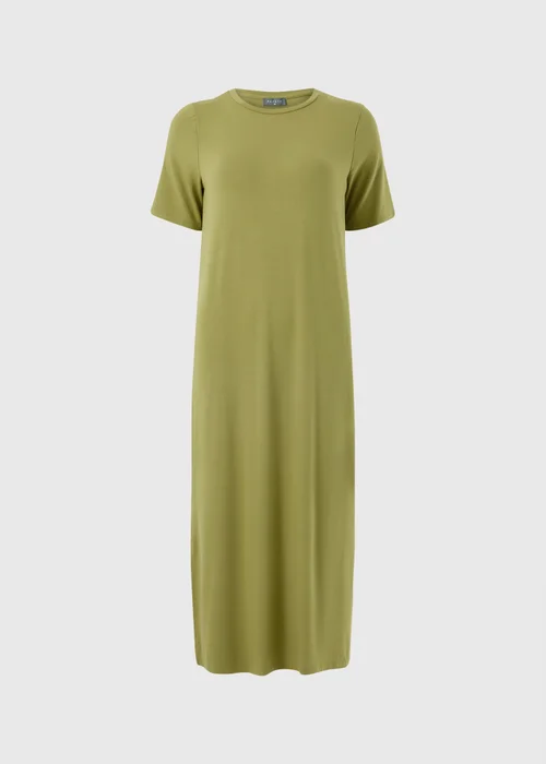Khaki T-Shirt Midi Dress - 12 Image 4