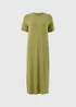 Khaki T-Shirt Midi Dress - 12 Image 4